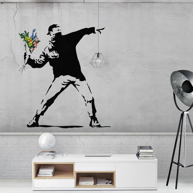 Fototapeta graffiti Flower Thrower - Brandalised ft. Graffiti by Banksy
