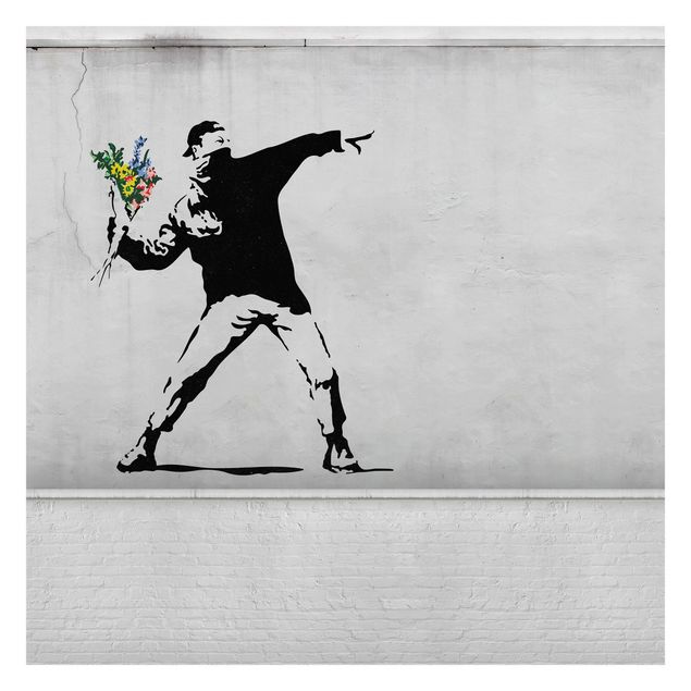 Fototapeta - Flower Thrower - Brandalised ft. Graffiti by Banksy