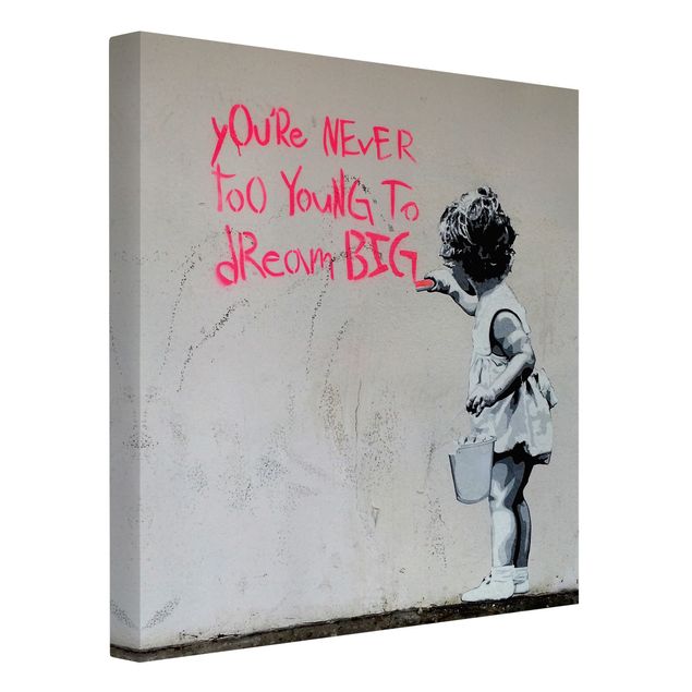 Czarno białe obrazki Dream Big - Brandalised ft. Graffiti by Banksy