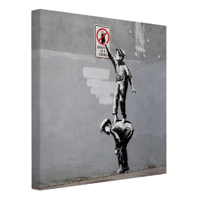 Czarno białe obrazki Graffiti Is A Crime - Brandalised ft. Graffiti by Banksy