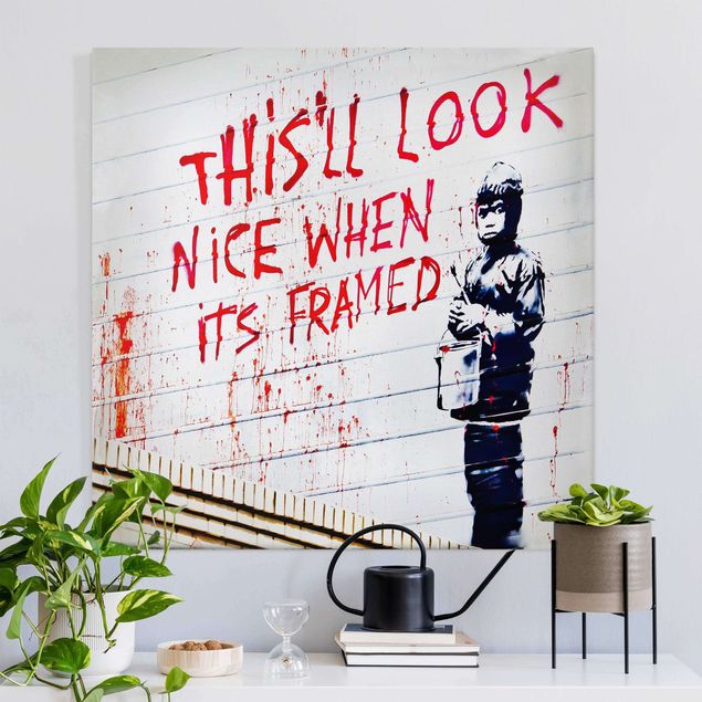 Obrazy do salonu Nice When Its Framed - Brandalised ft. Graffiti by Banksy