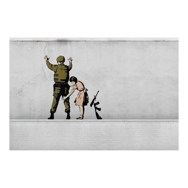 Fototapeta - Girl Frisking Soldier - Brandalised ft. Graffiti by Banksy