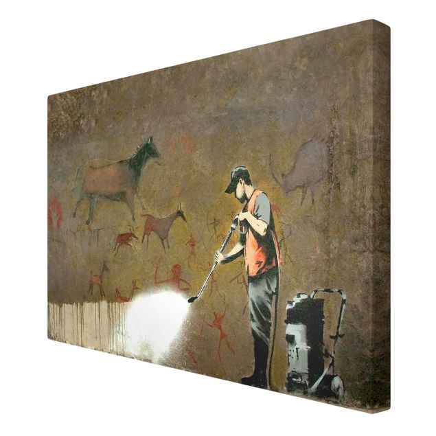 Obrazy drukowane na płótnie Street Cleaner - Brandalised ft. Graffiti by Banksy