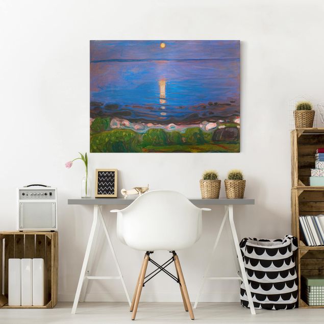 Obrazy do salonu Edvard Munch - Letnia noc nad morzem
