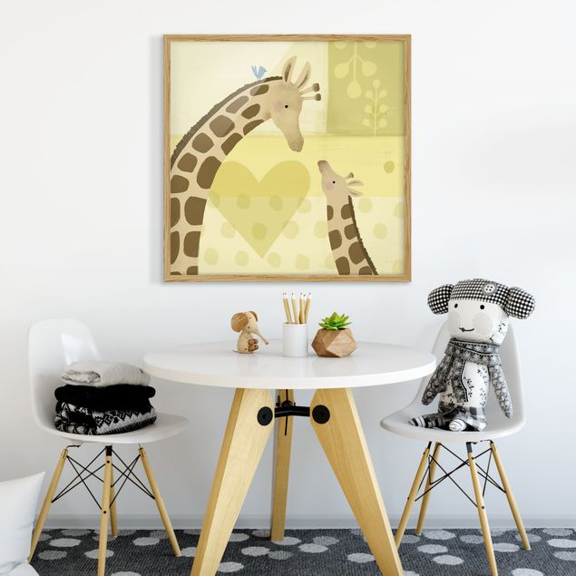 Obrazy w ramie dla dzieci Mama i ja - Żyrafy