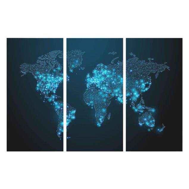Obraz mapa świata Połączony świat Mapa świata