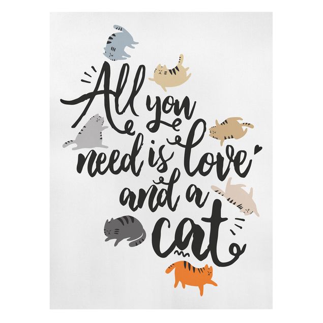 Obrazy zwierzęta Wszystko, czego potrzebujesz, to miłość i kot