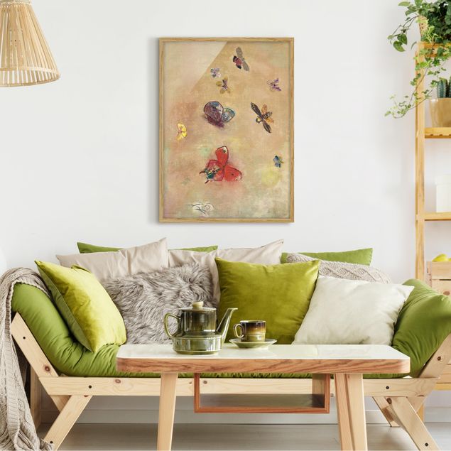 Obrazy w ramie artystyczne Odilon Redon - Kolorowe motyle