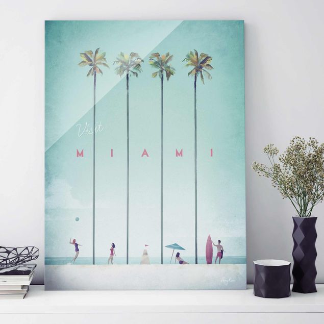 Obrazy na szkle architektura i horyzont Plakat podróżniczy - Miami