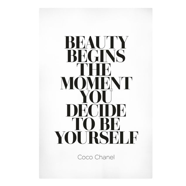 Czarno białe obrazki Be yourself Coco Chanel