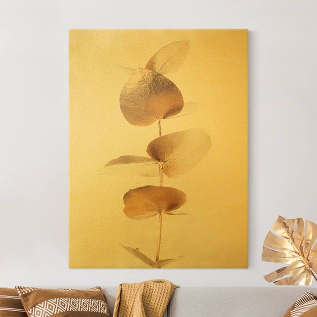 Obrazy motywy kwiatowe Gałązka eukaliptusa złocistego