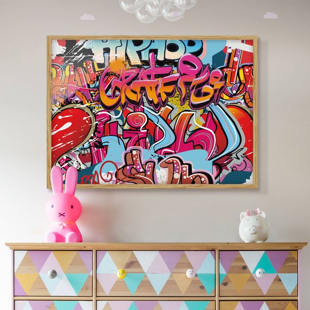 Obrazy w ramie dla dzieci HipHop Graffiti