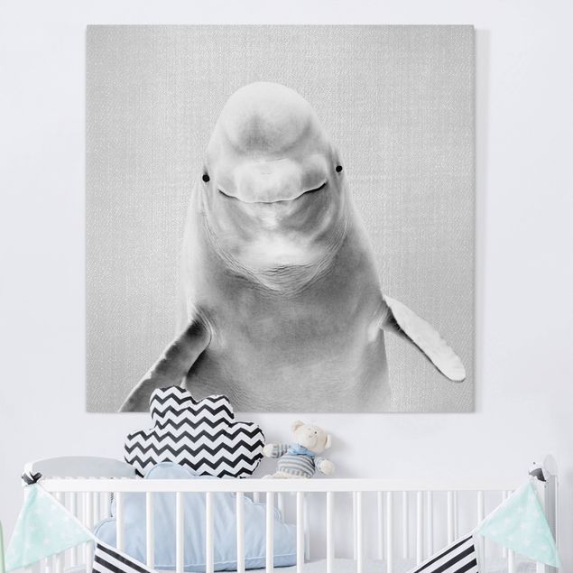 Pokój niemowlęcy Beluga Whale Bob Black And White