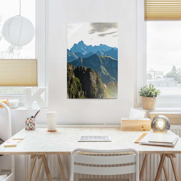 Obrazy na szkle portret Góry na Lofotach