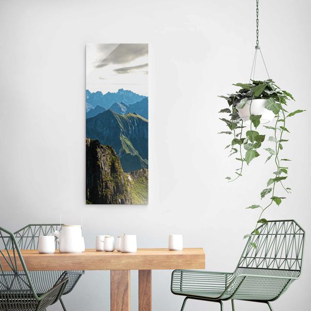 Obrazy na szkle góra Góry na Lofotach