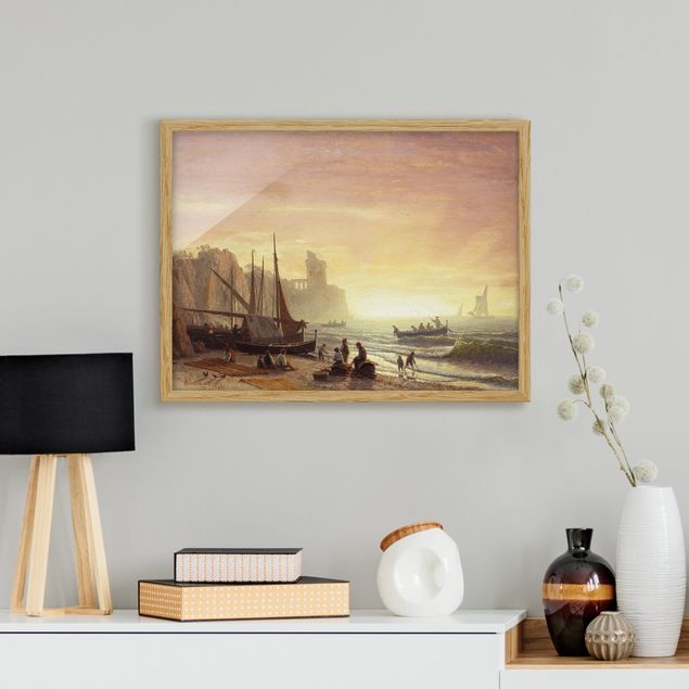 Obrazy w ramie artystyczny Albert Bierstadt - Flota rybacka