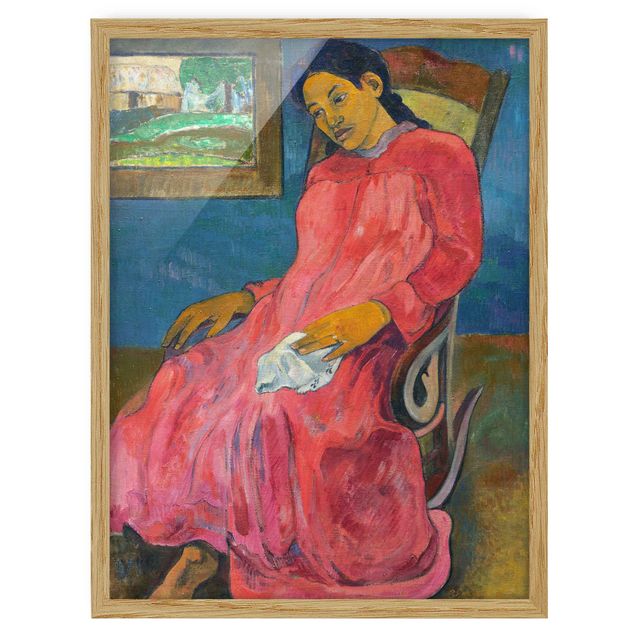 Obrazy w ramie krajobraz Paul Gauguin - Kobieta melancholijna
