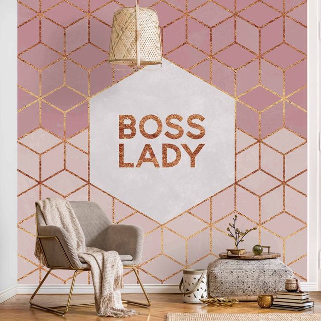 Dekoracja do kuchni Boss Lady Hexagons Pink