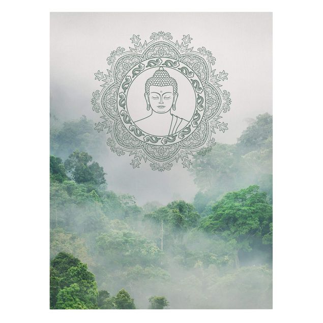 Obrazy góry Budda Mandala we mgle
