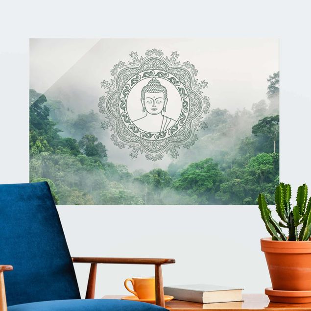 Obrazy Azja Budda Mandala we mgle