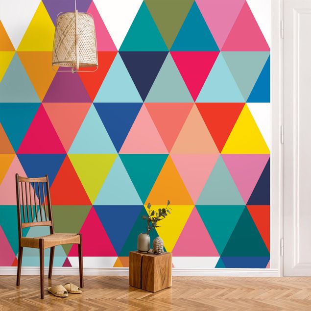 Tapety Kolorowy wzór trójkątów