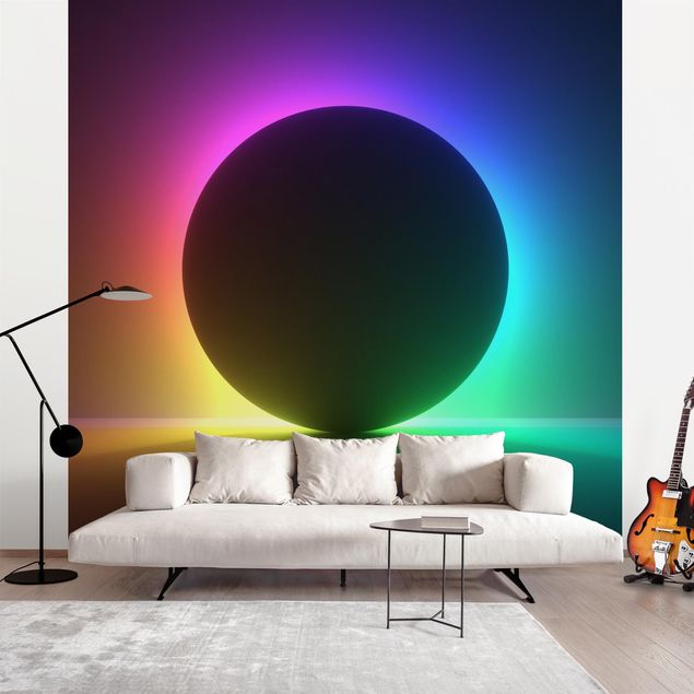 Tapety Colourful Neon Light With Circle