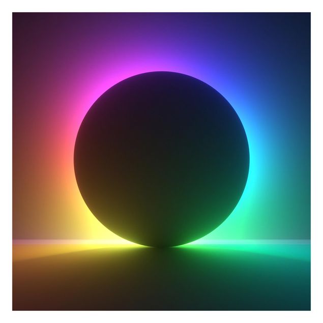 Fototapeta - Colourful Neon Light With Circle
