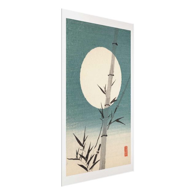Obrazy krajobraz Japoński rysunek Bambus i księżyc