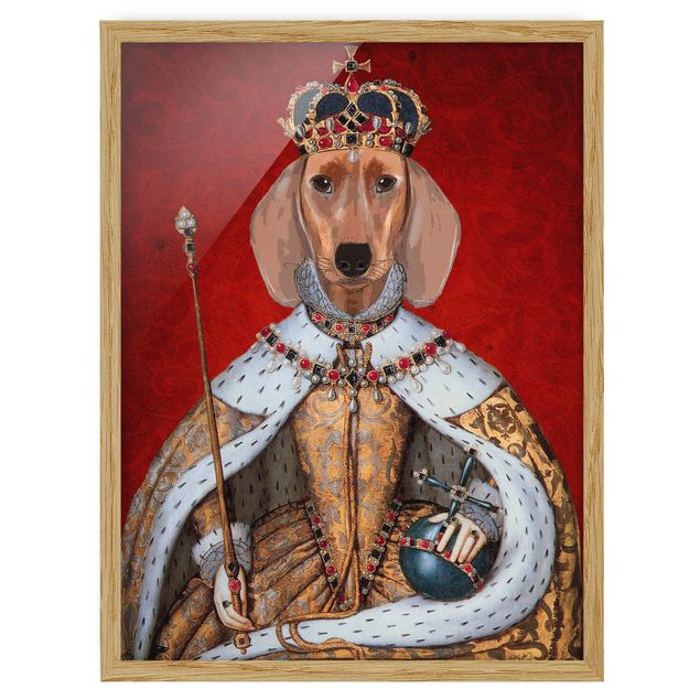 Obrazy w ramie do łazienki Portret zwierzęcia - Królewna jamniczka