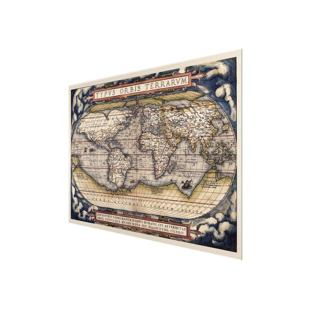 Obraz mapa świata Historyczna mapa świata Typus Orbis Terrarum
