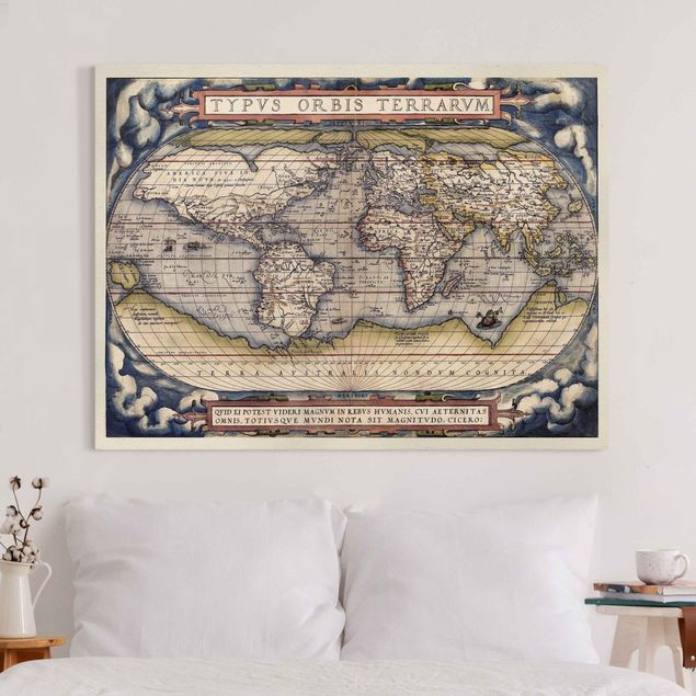 Dekoracja do kuchni Historyczna mapa świata Typus Orbis Terrarum