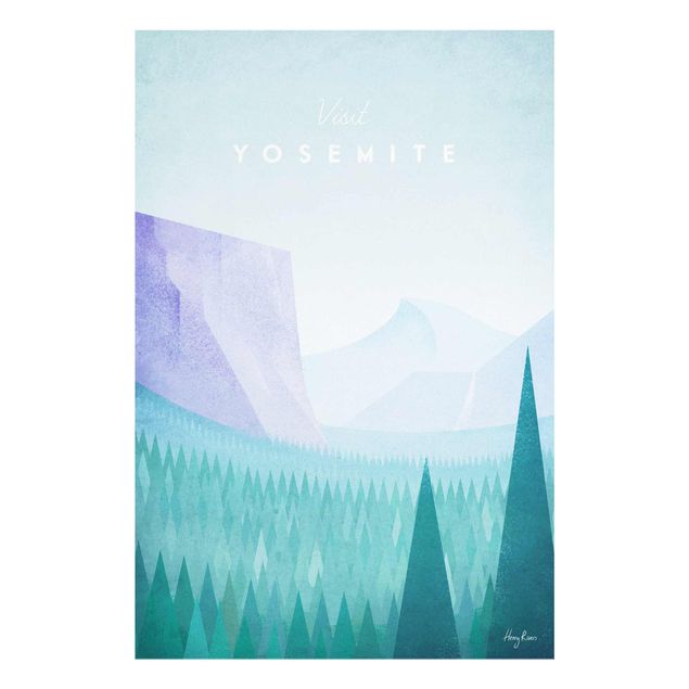 Obrazy na szkle krajobraz Plakat podróżniczy - Park Yosemite