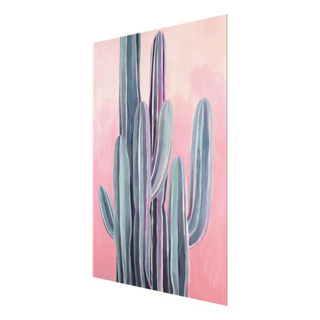 Obrazy Kaktus na różowo II