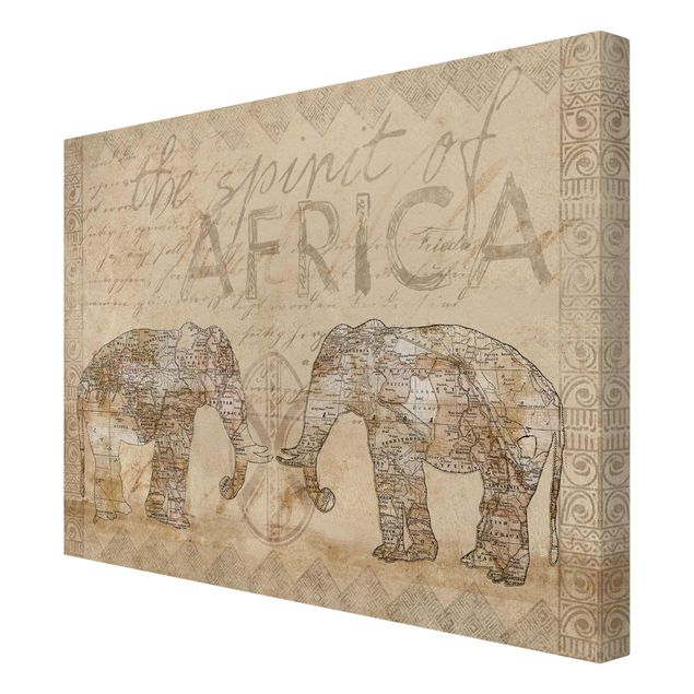 Obrazy retro Kolaż w stylu vintage - Duch Afryki