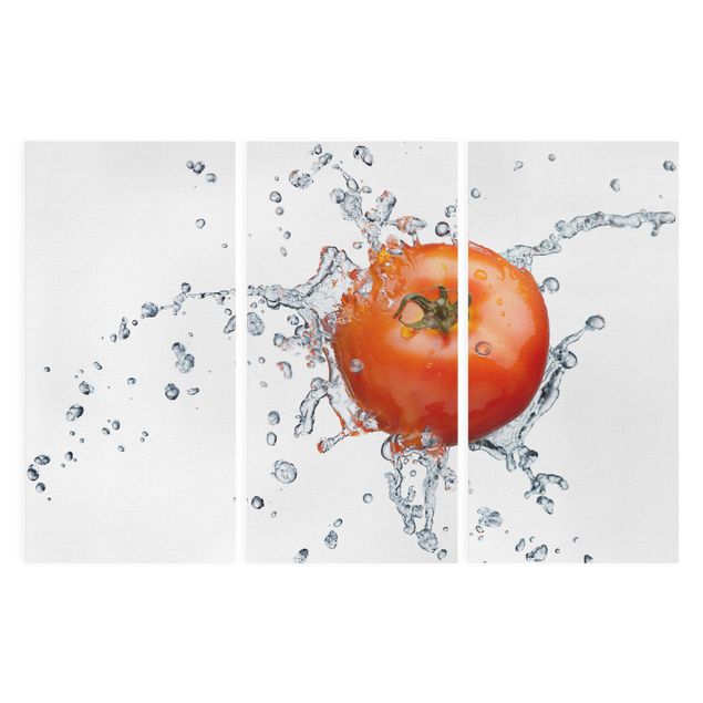 Obraz na płótnie 3-częściowy - Świeży pomidor