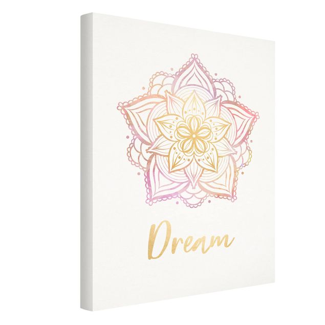 Obrazy nowoczesne Mandala Ilustracja Dream złoty różowy
