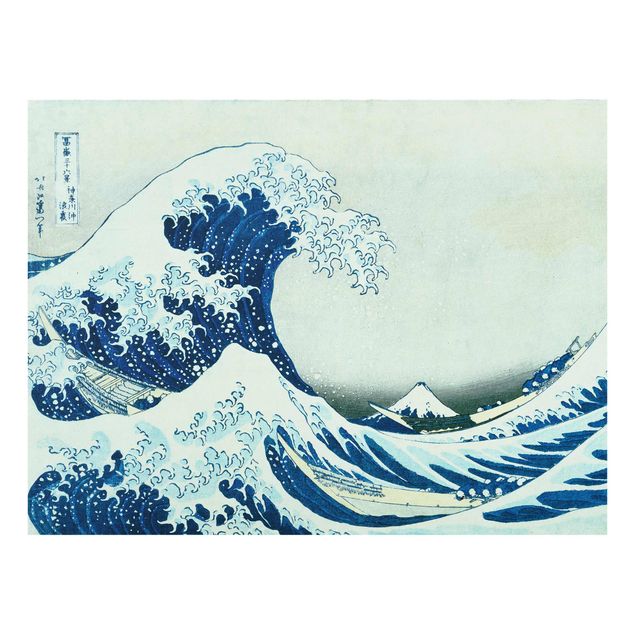 Obrazy na szkle krajobraz Katsushika Hokusai - Wielka fala w Kanagawie