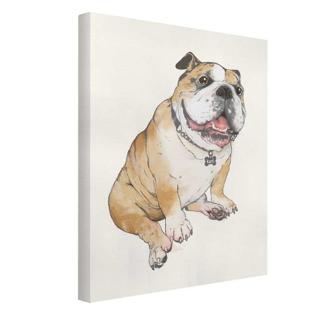 Obrazy nowoczesne ilustracja pies buldog obraz