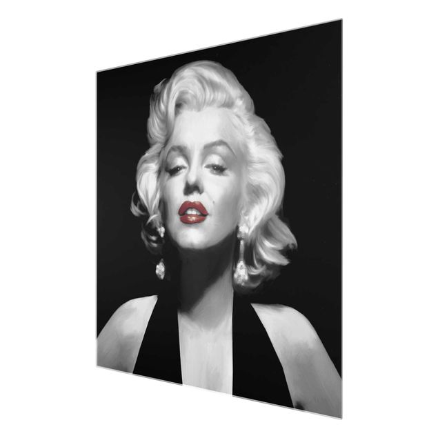 Obrazy vintage Marilyn z czerwonymi ustami