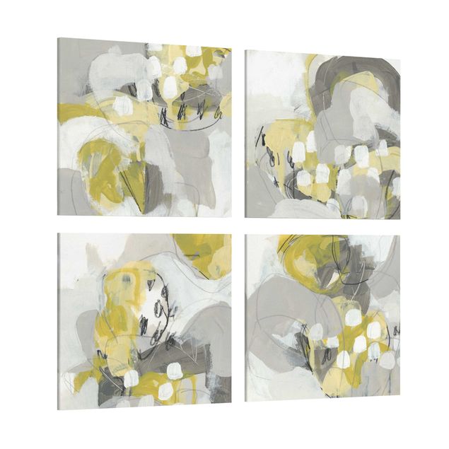 Obraz abstrakcja na płótnie Zestaw II "Cytryny we mgle
