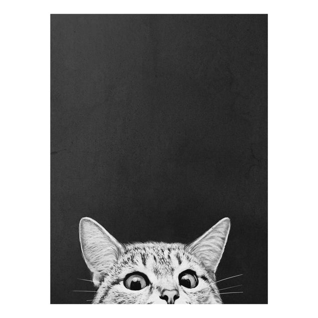 Nowoczesne obrazy Ilustracja kot czarno-biały rysunek