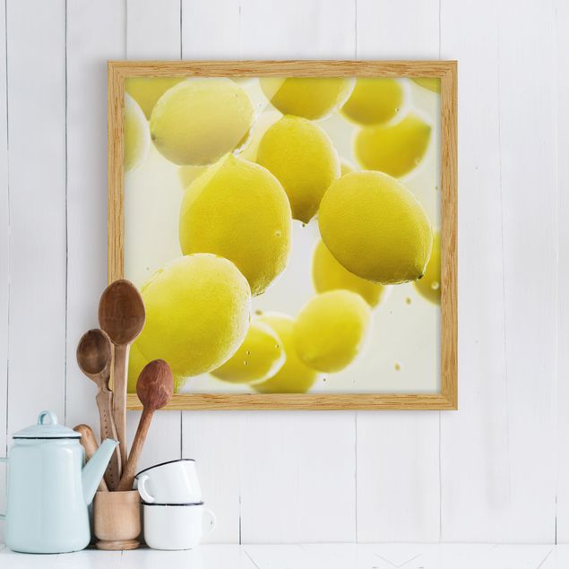 Obrazy w ramie do kuchni Citrony w wodzie