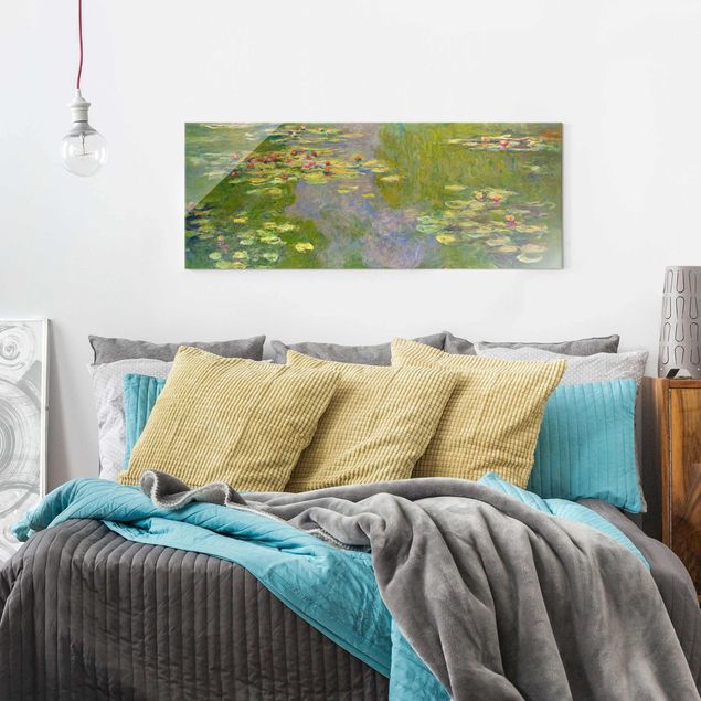 Obrazy na szkle róże Claude Monet - Zielone lilie wodne