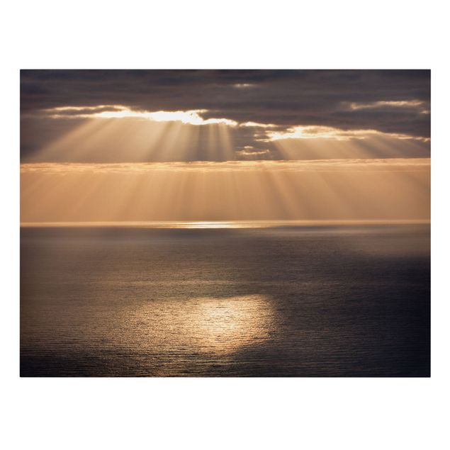 Obrazy krajobraz Promienie słońca nad morzem