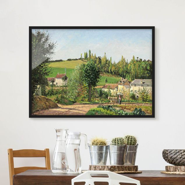 Plakat w ramie - Camille Pissarro - Mała wioska