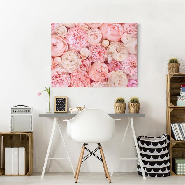 Obrazy do salonu nowoczesne Rosy Rosé Coral Shabby