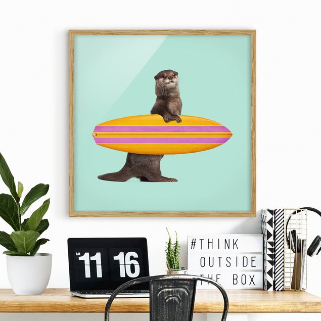 Dekoracja do kuchni Otter z deską surfingową