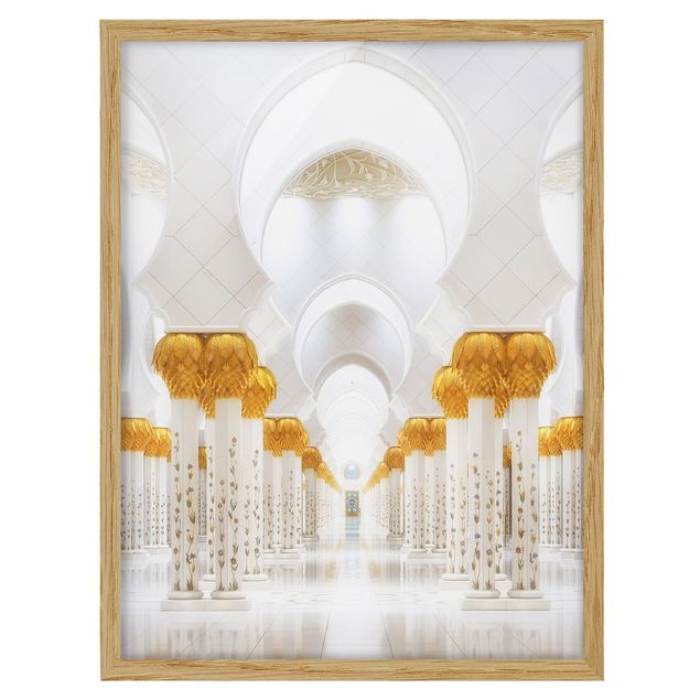 Nowoczesne obrazy do salonu Meczet w złocie