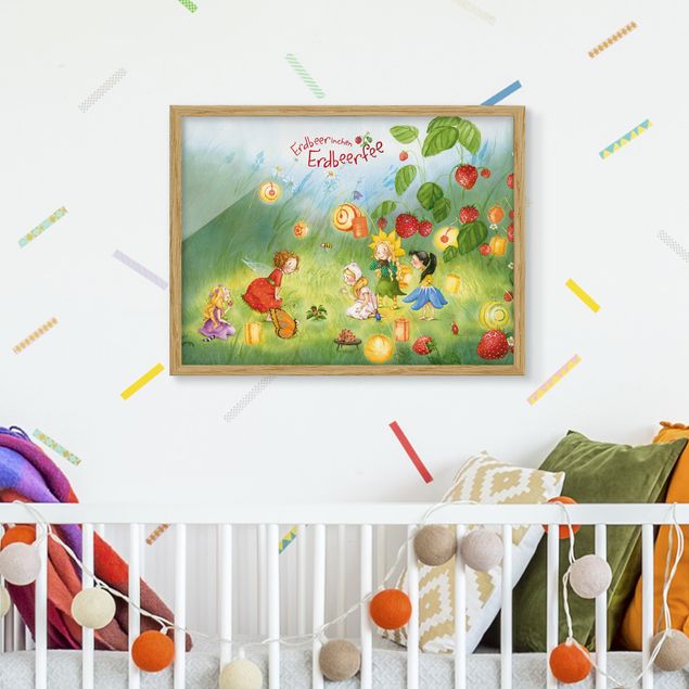 Obrazy w ramie dla dzieci Wróżka truskawka - lampiony