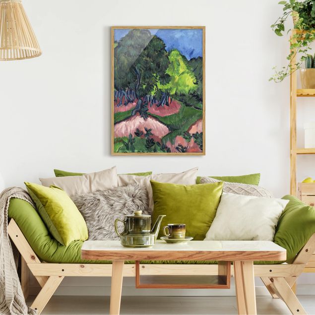 Obrazy w ramie krajobraz Ernst Ludwig Kirchner - Pejzaż z kasztanowcem